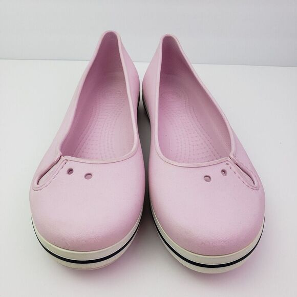 Crocs Crocband Womens Size 11 Bubblegum Pink Slip On Comfort Ballet Flats Shoes - Picture 5 of 10